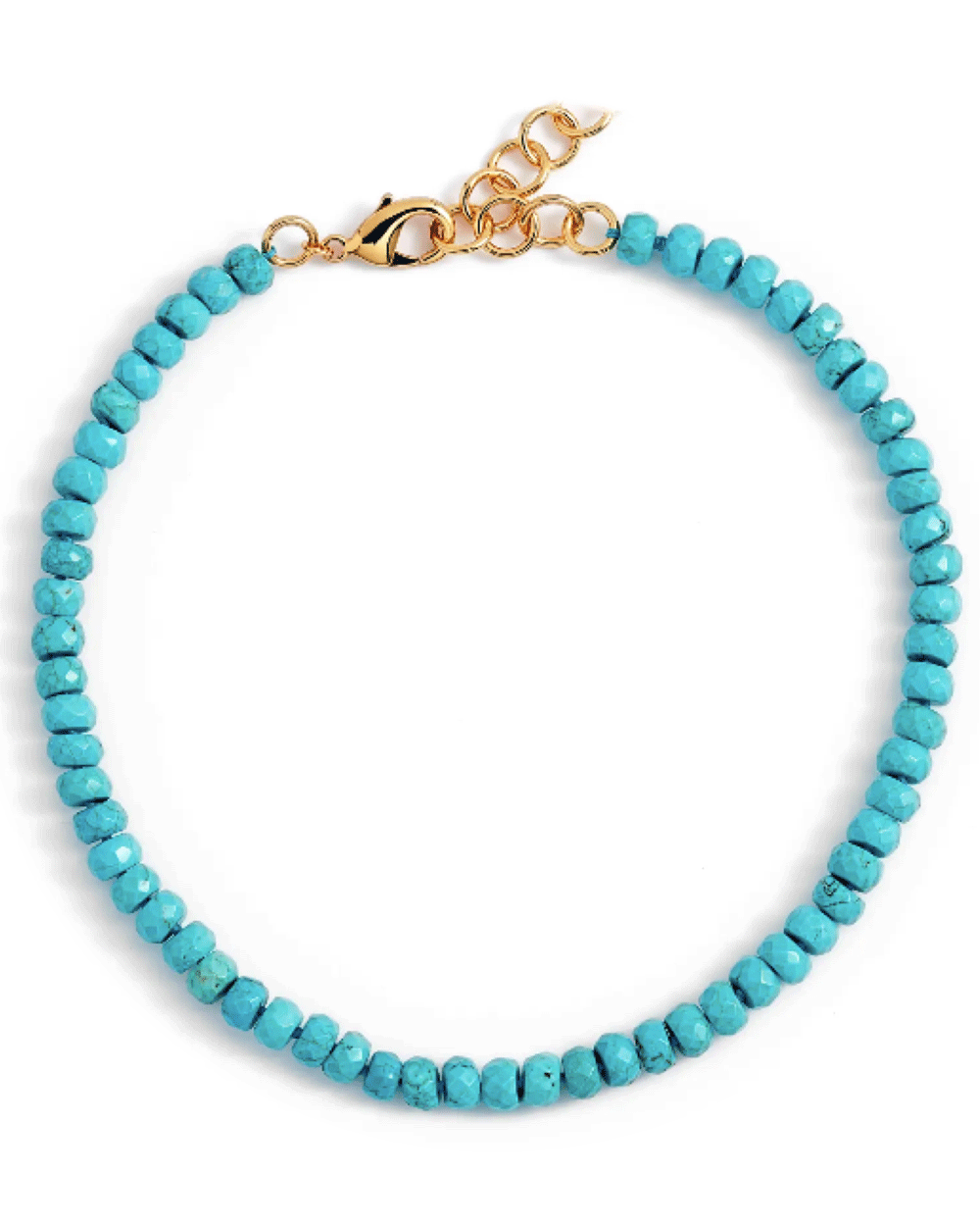Turquoise Small Rondelle Beaded Necklace