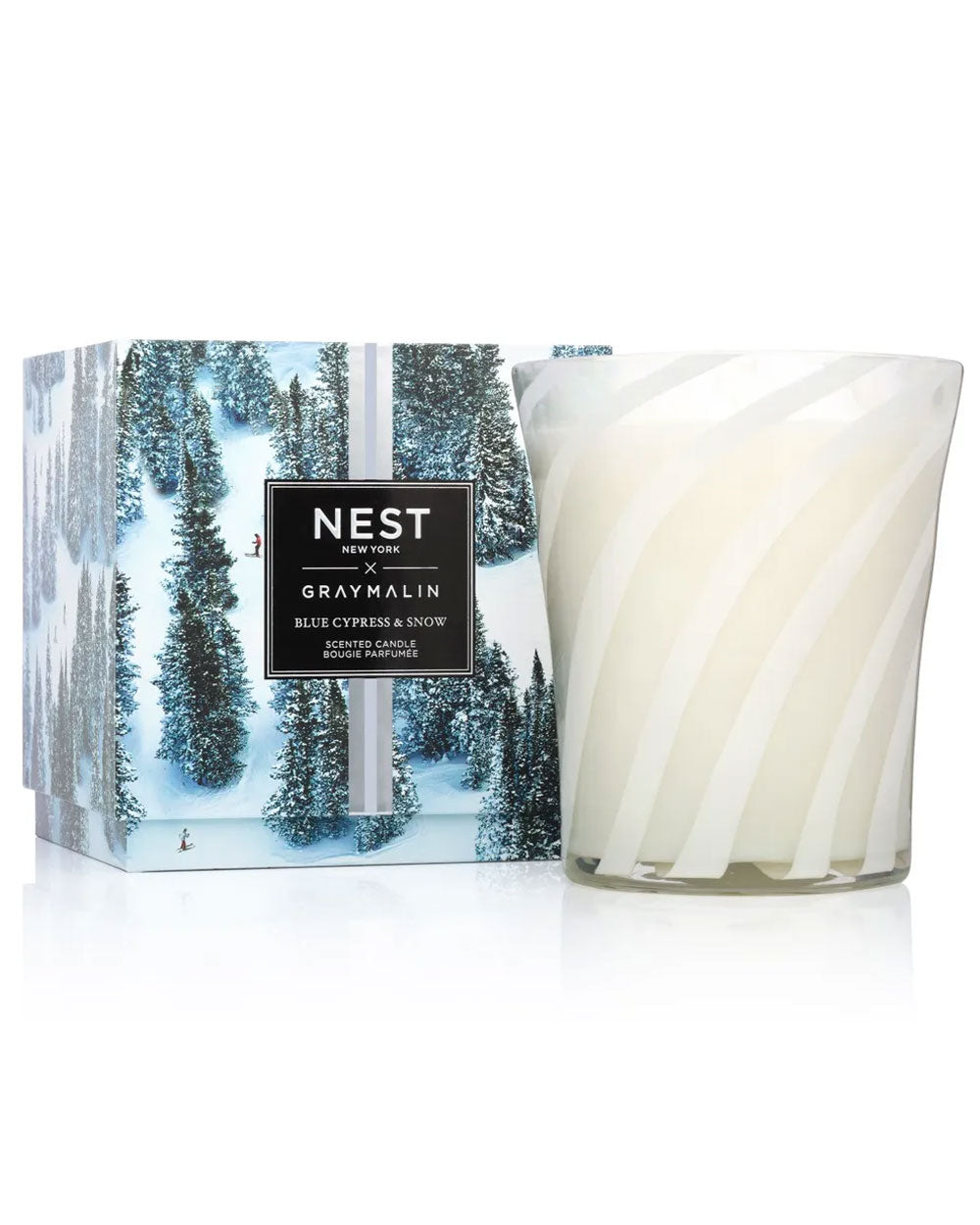 Blue Cypress and Snow Deluxe Candle