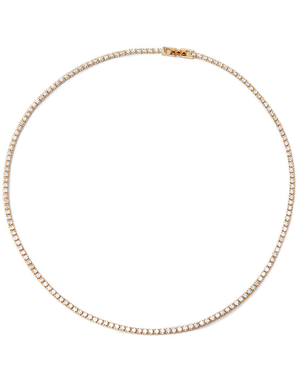 14k Gold Vermeil Tish Tennis Necklace