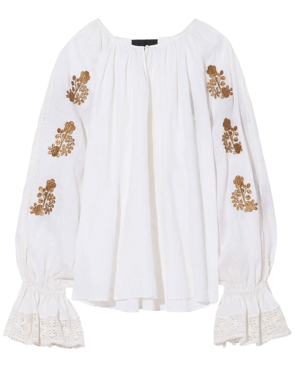 Gold Embroidered Fleurine Blouse