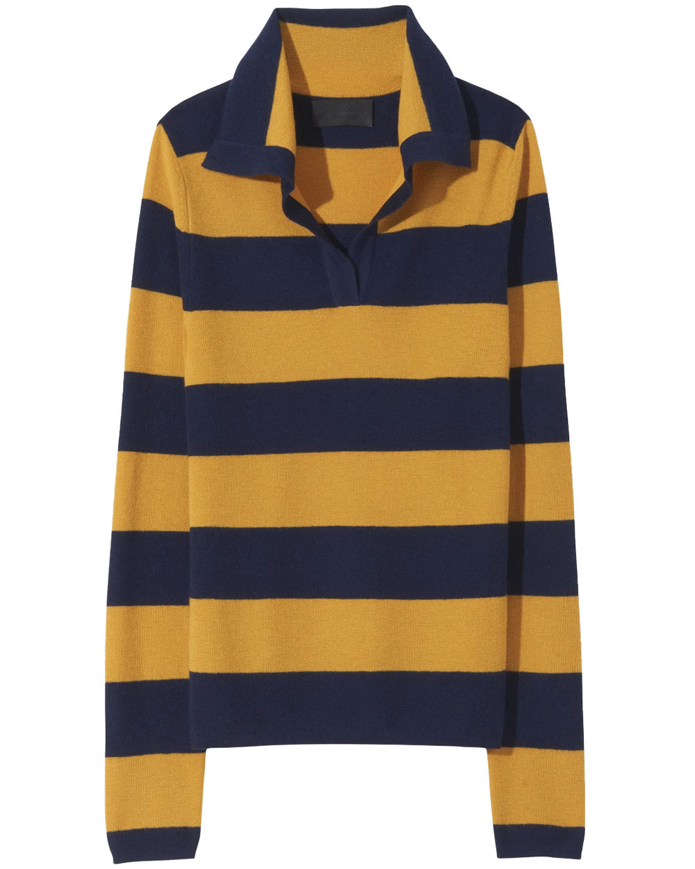 Navy and Mustard Stripe Lucille Polo