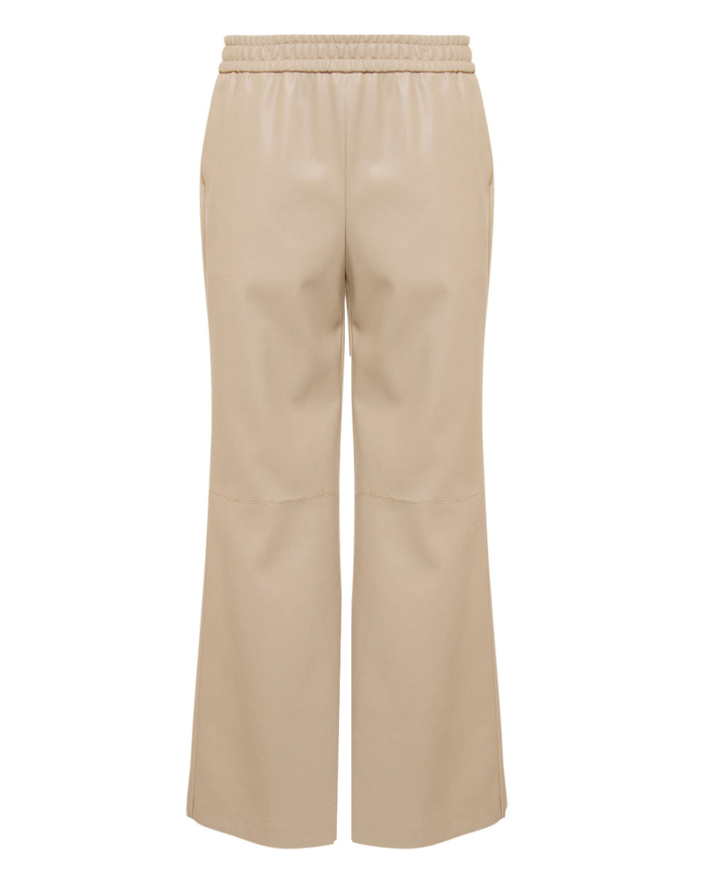 Eco Leather Trousers in Off White