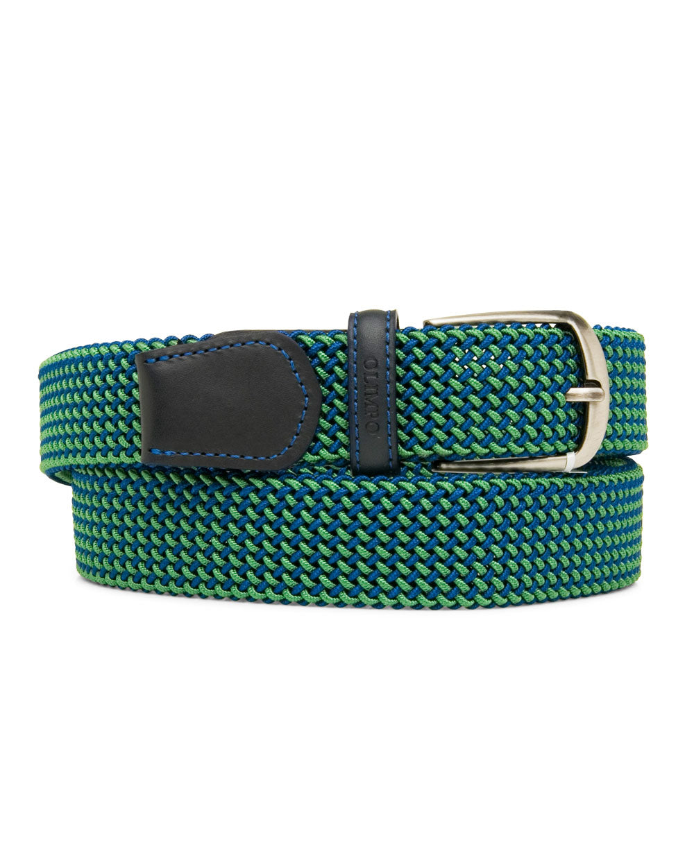Braided Cotton Belt in Blue and Green
