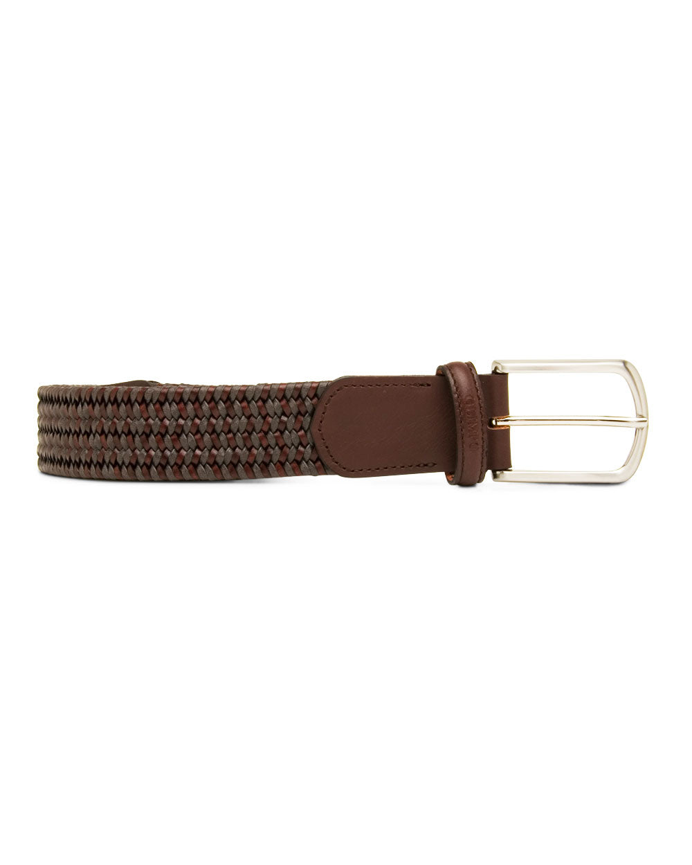Braided Leather Belt in Brown