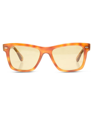 Oliver Light Brown Green Lens Sunglasses