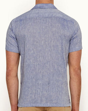 Hibbert Linen Shirt in Blue