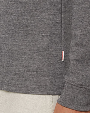 Neilson Merino Quarter Zip Sweatshirt in Storm Grey