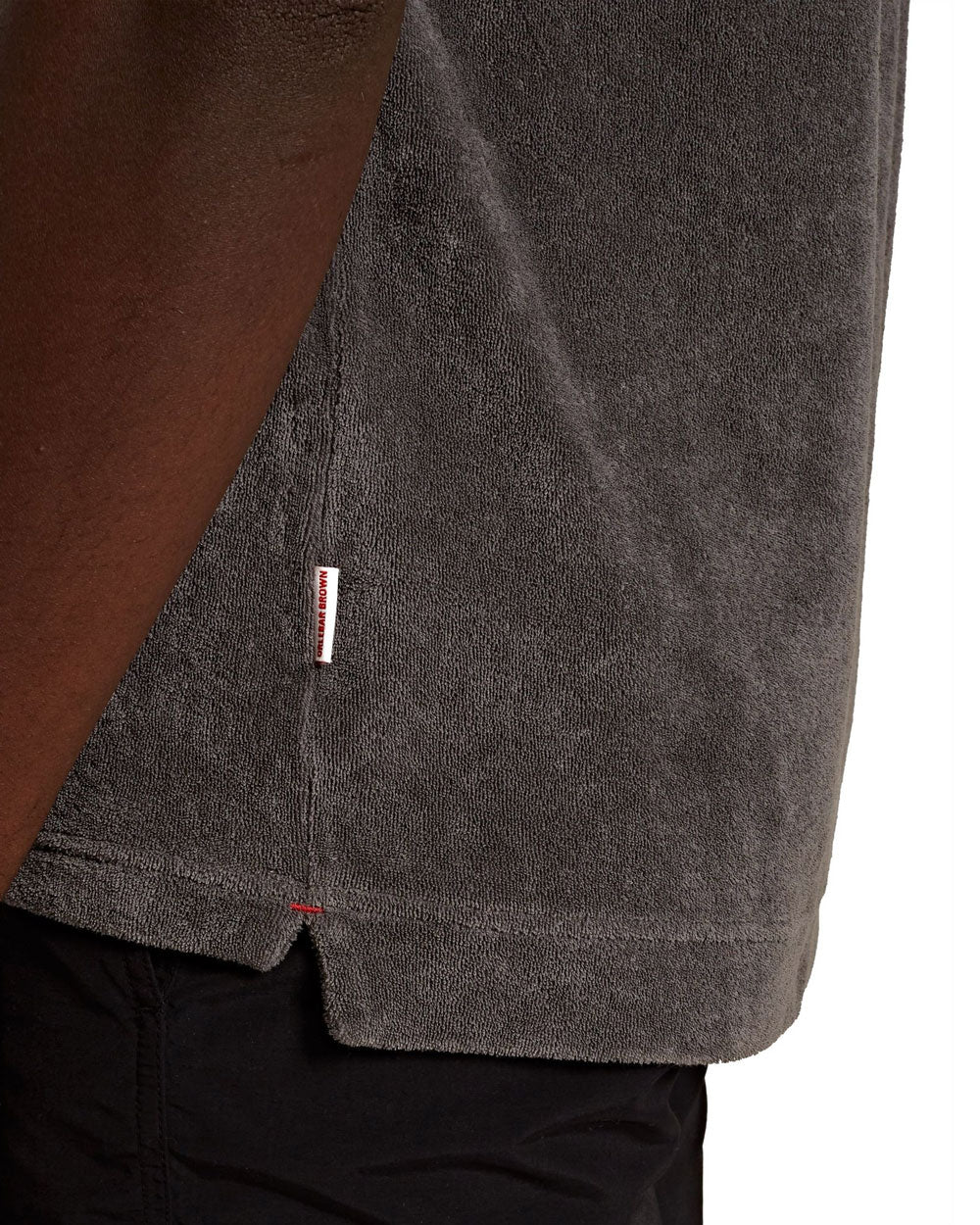 Terry Toweling Resort Polo Shirt in Storm Grey
