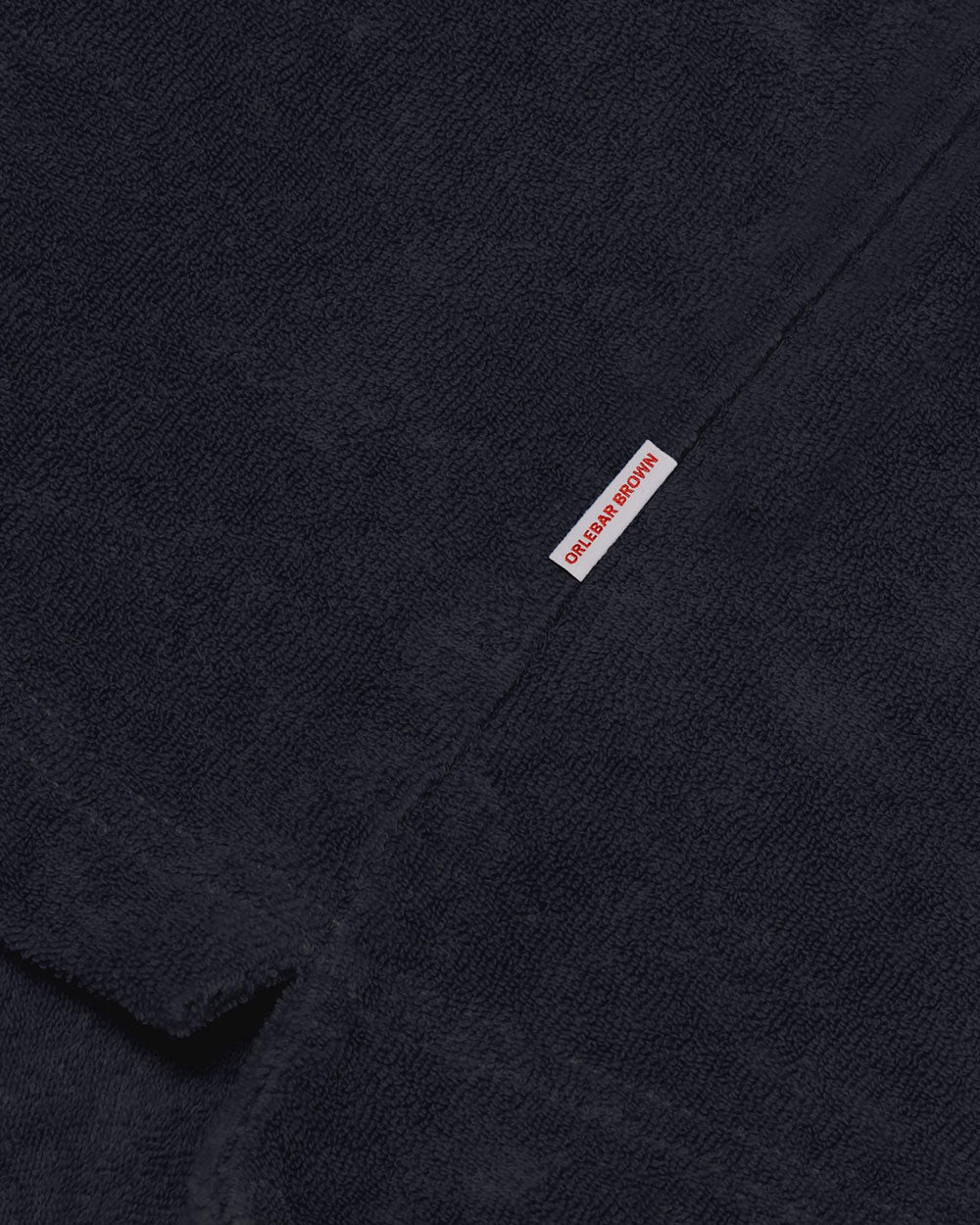 Terry Toweling Resort Polo Shirt in Navy