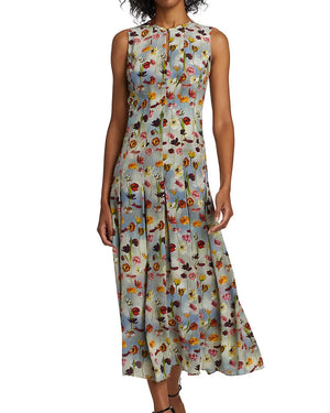 Topaz Floral Sleeveless Midi Dress