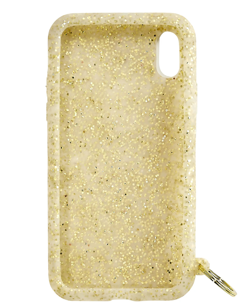 Silicone-iPhone-X-/-XS-Case-in-Gold-Confetti