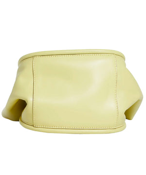 Small Ruched Crossbody Tote in Lemongrass