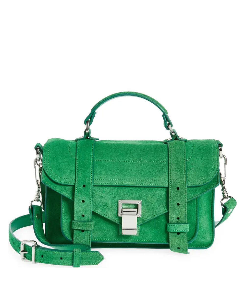 PS1 Tiny Bag in Bottle Green Suede