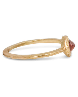 Oval Red Sapphire Stacking Ring