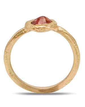 Oval Red Sapphire Stacking Ring