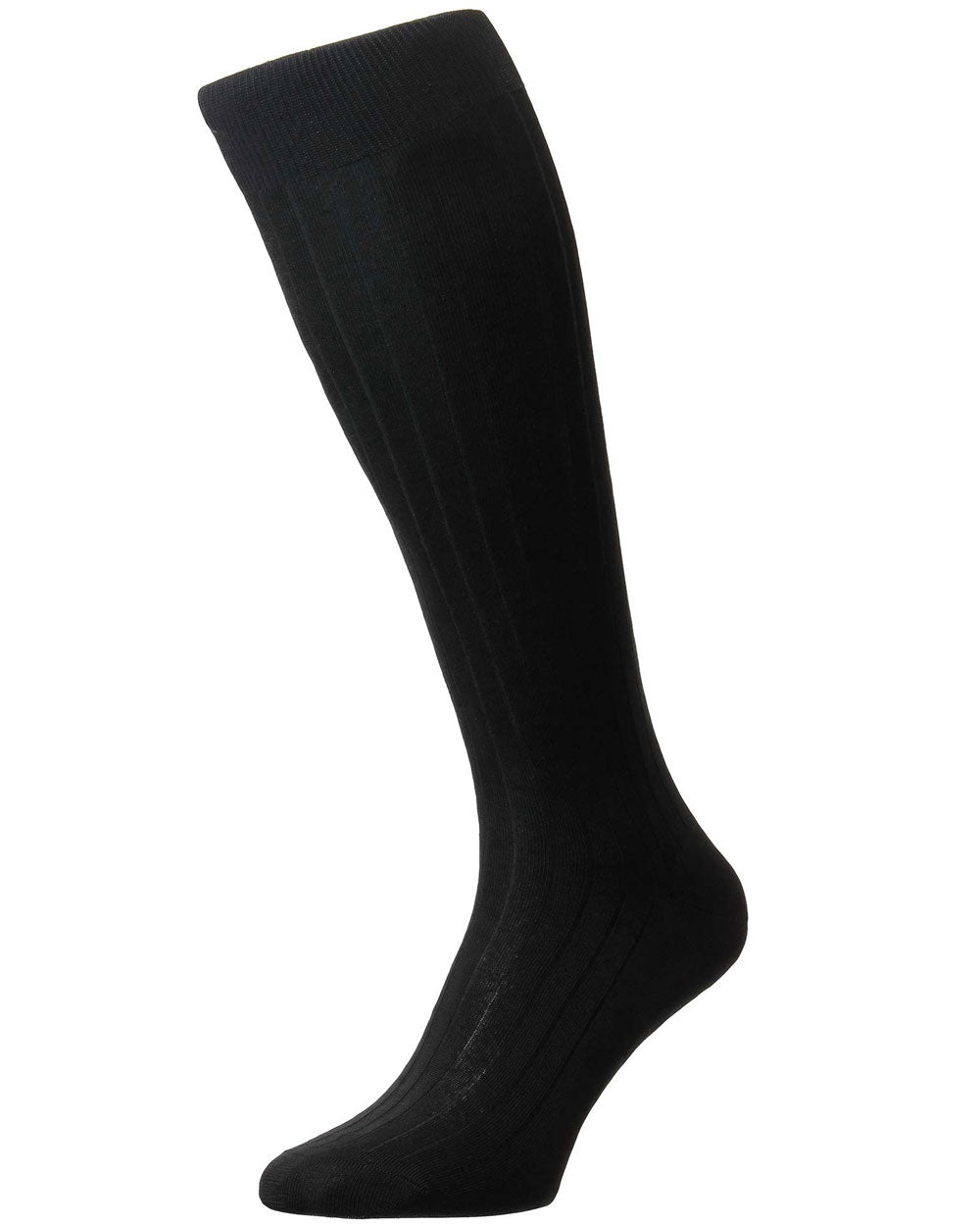 Asberley Silk Over the Calf Socks in Black