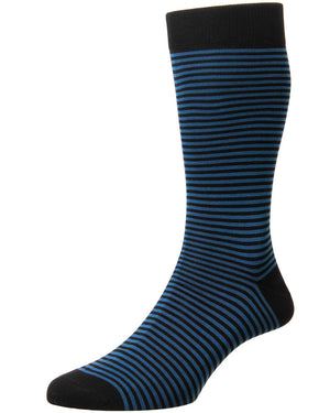 Farrington Cotton Midcalf Socks in Black