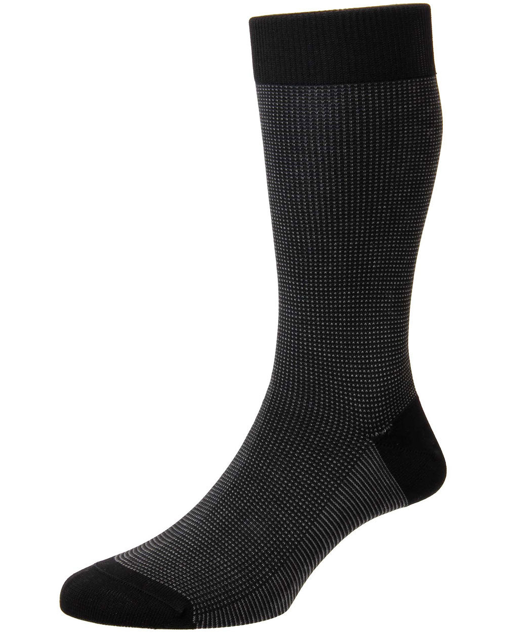 Pantherella Tewkesbury Cotton Midcalf Socks in Black – Stanley Korshak