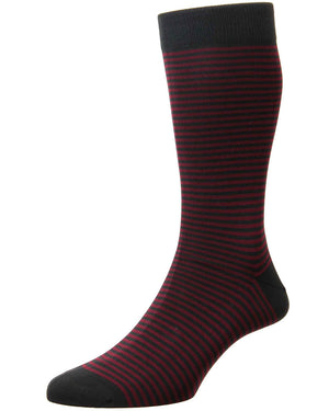 Farrington Cotton Midcalf Socks in Charcoal