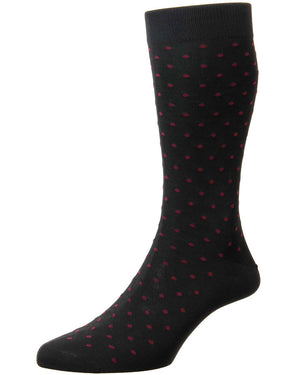 Streatham Cotton Midcalf Socks in Charcoal