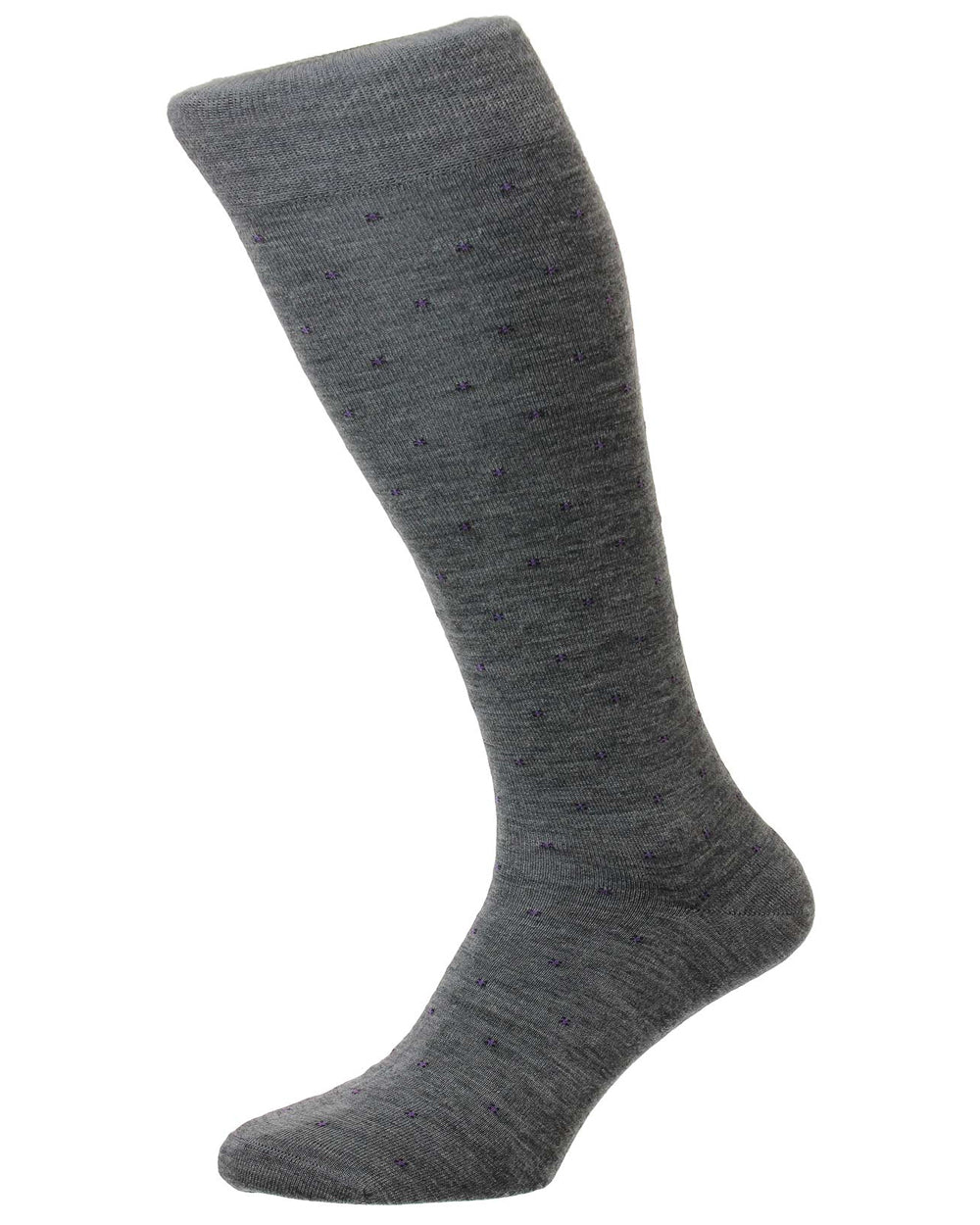 Mid Grey Banim Over the Calf Wool Sock