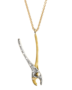 Gold Vermeil and Sterling Siver Get a Grip Pliers Necklace