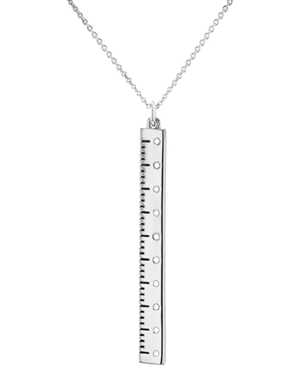 Sterling Silver Break the Rules Ruler Necklace