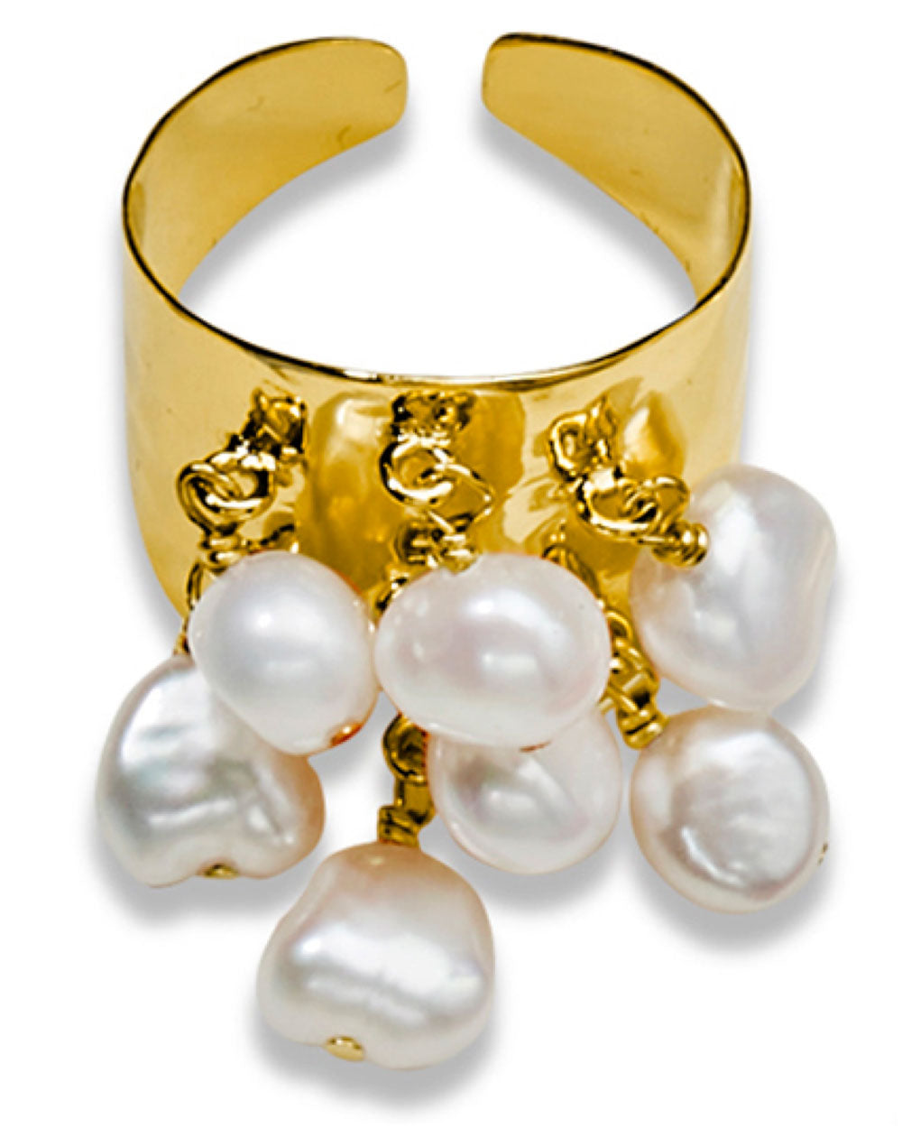 Pearl Charms Adjustable Ring