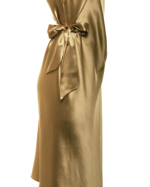 Gold Victor Wrap Dress