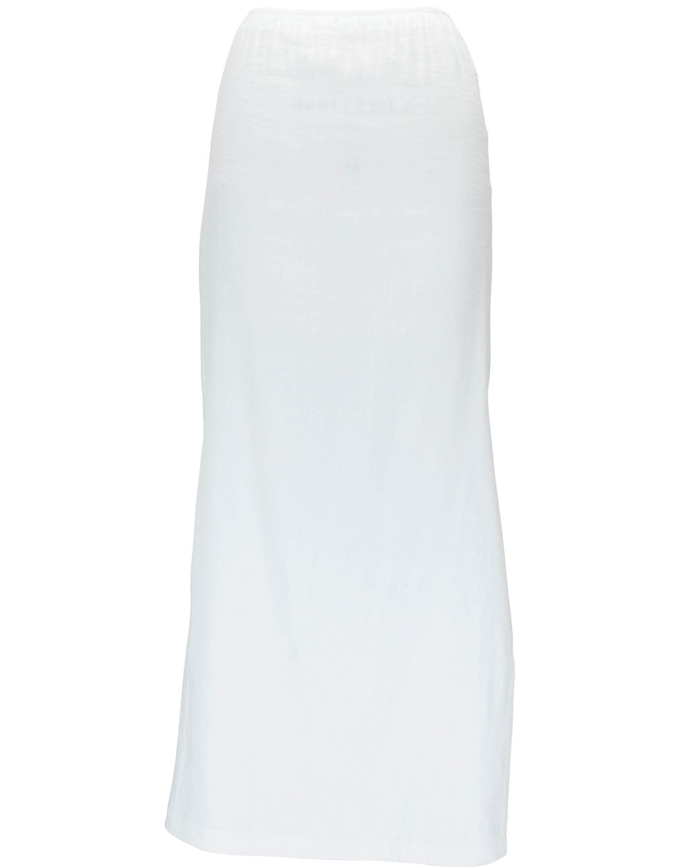 White Linen Blend Stem Skirt