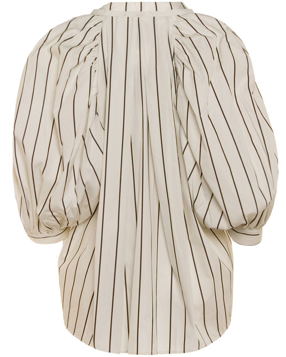 Unbleached Stripe Puff Sleeve Blouse