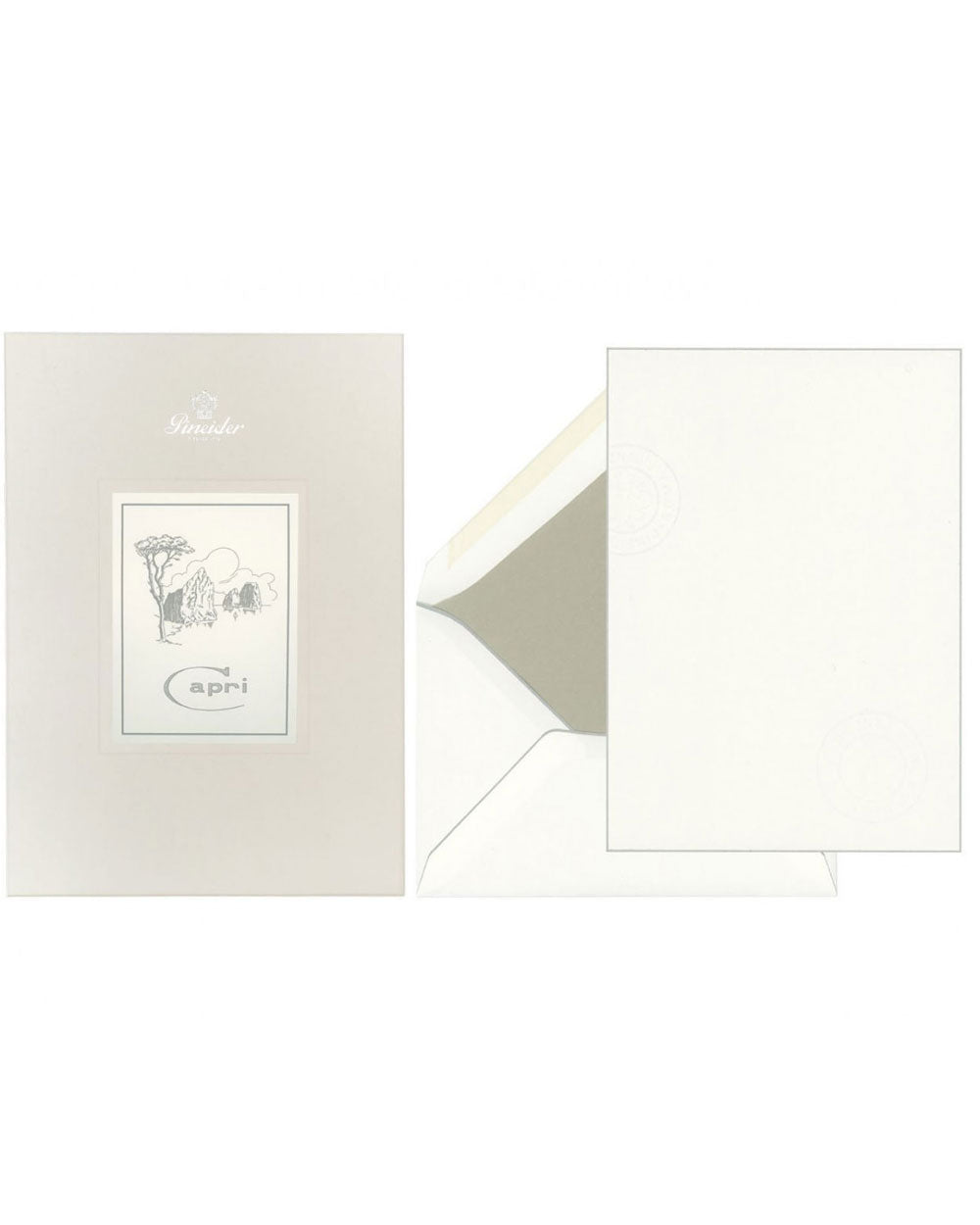 Capri Box A5 Writing Paper in Bianco and Grigio