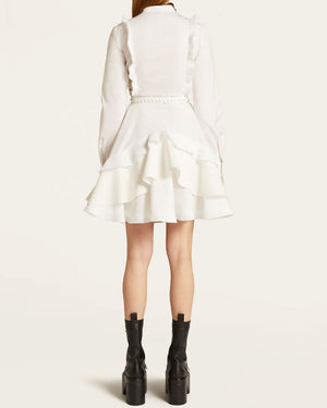 Optic White Long Sleeve Mini Dress