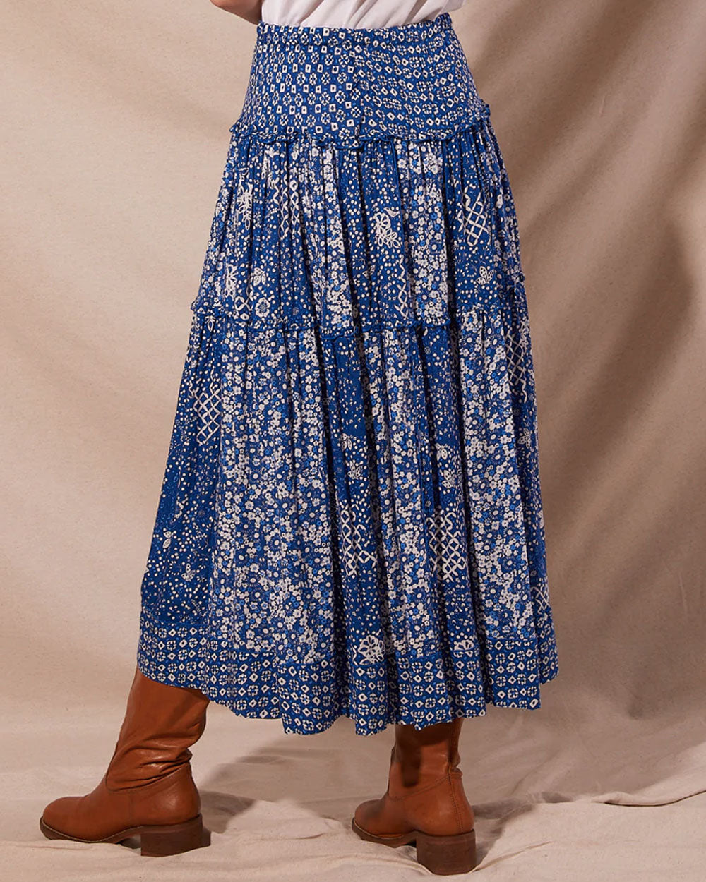 Blue Antibes Nana Maxi Skirt