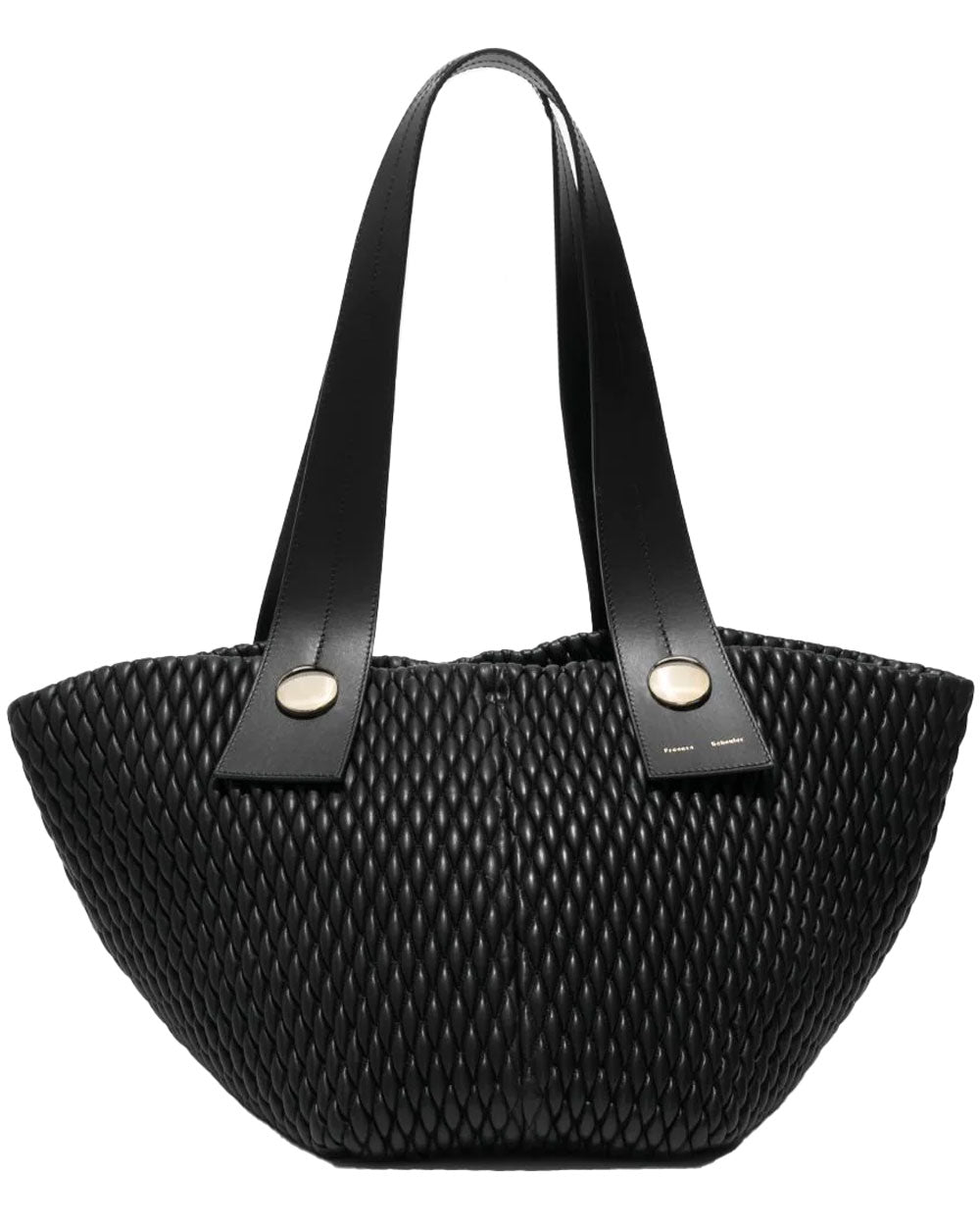 Large Quilted Tobo Tote in Black