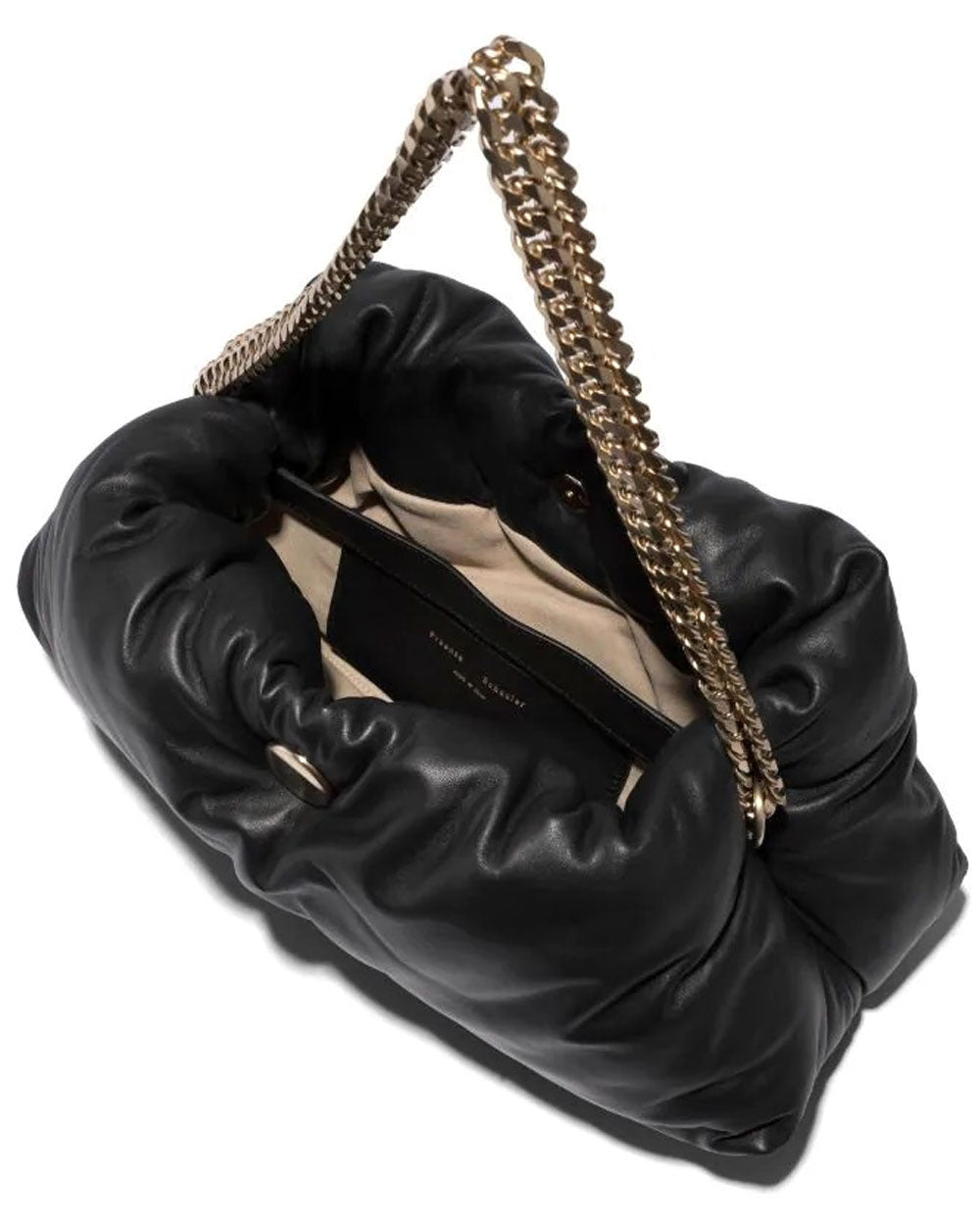 Black Puffy Chain Tobo Bag