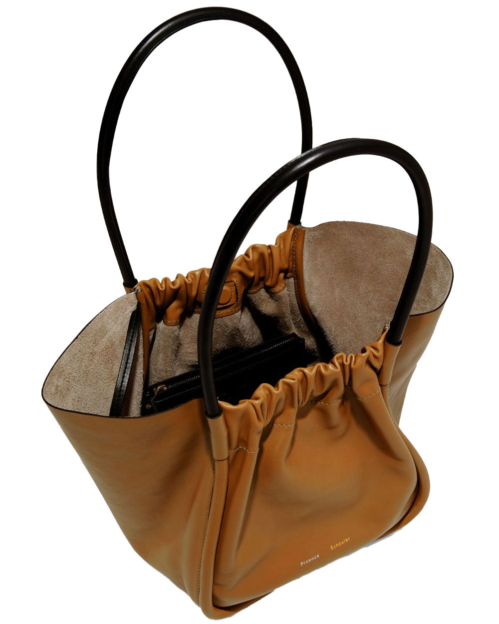 Ruched Extra Large Tote in Tapenade