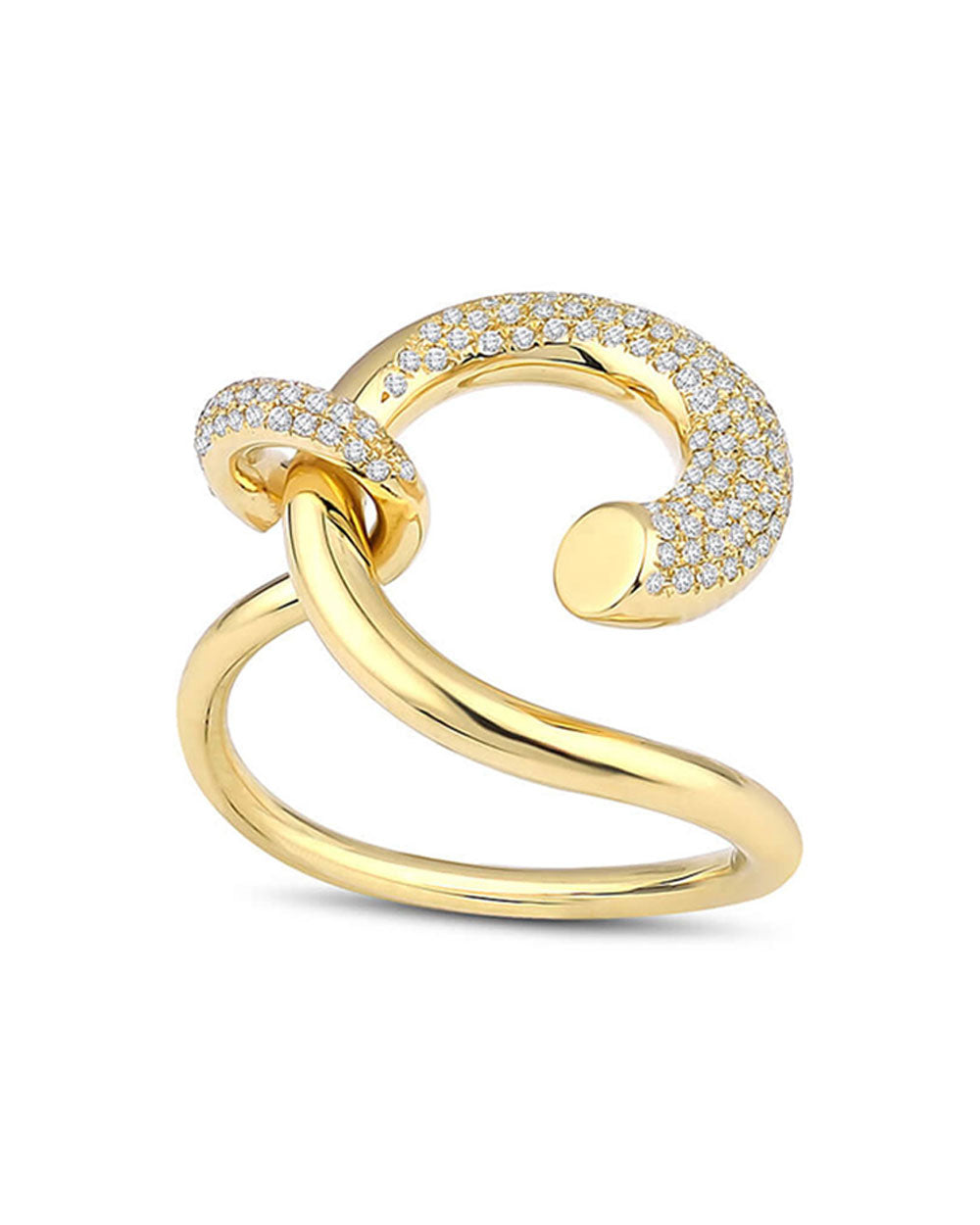 18k Yellow Gold Radiant Diamond Ring