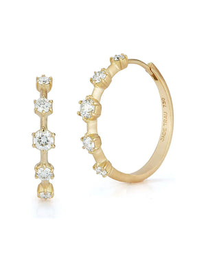 18k Yellow Gold Kismet Diamond Eternity Hoop Earrings