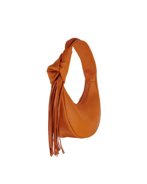 Mini Knot Tassel Bag in Orange