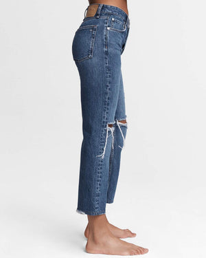 Maya High Rise Cropped Flare Jean in Emory