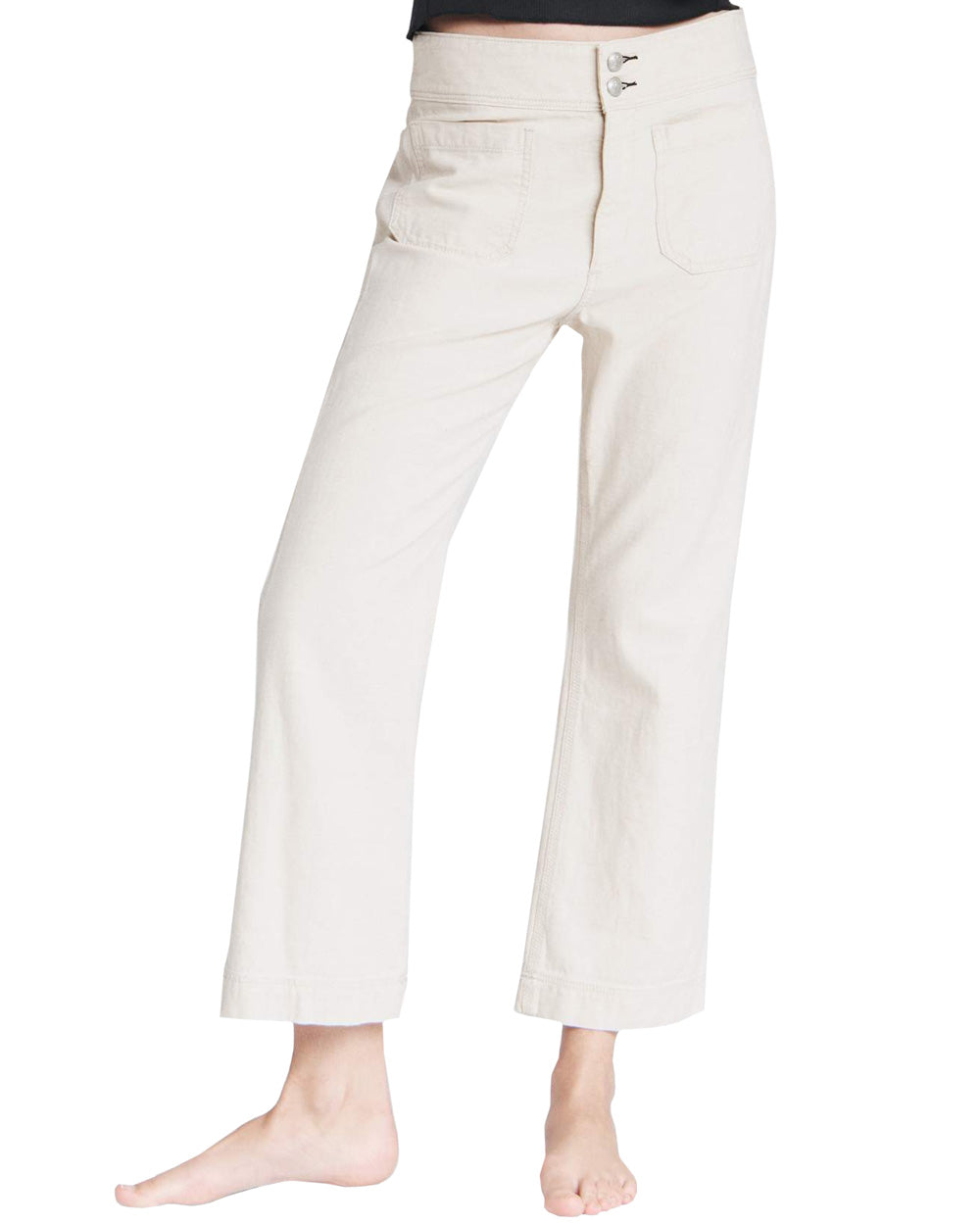 The Naval High Rise Crop Jean in Natural