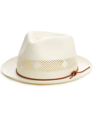 White Trilby Panama Hat