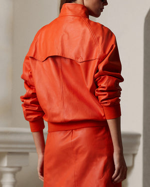 Orange Leather Torrence Jacket