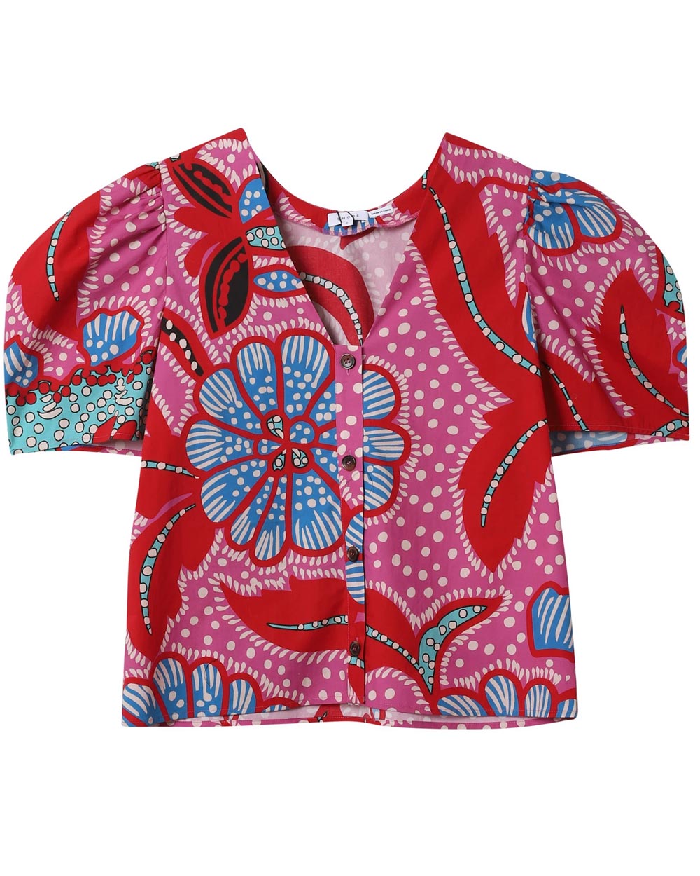 Red Psychedelic Flower Nisha Top