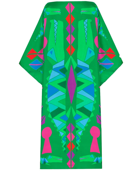 Maska Krokodilos Geometria Kaftan Dress