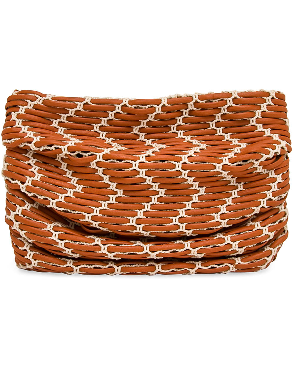Abby Soft Ruched Clutch in Brick