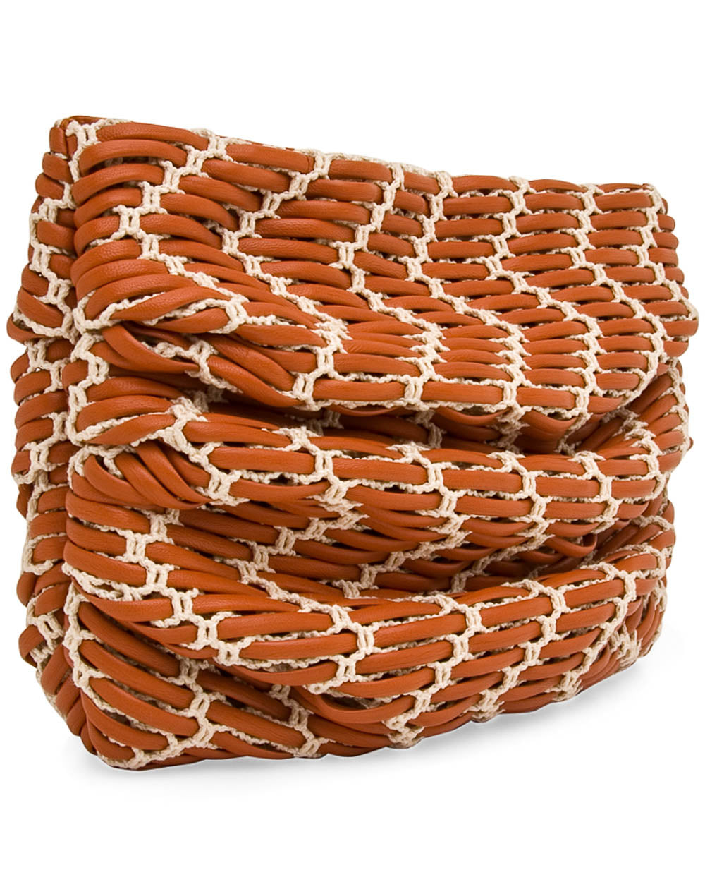 Abby Soft Ruched Clutch in Brick