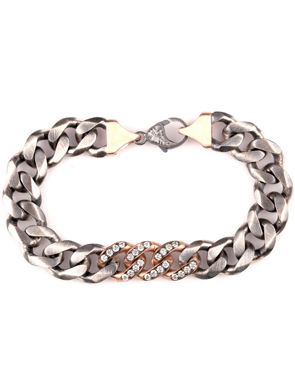 Rose Gold Diamond Link Bracelet