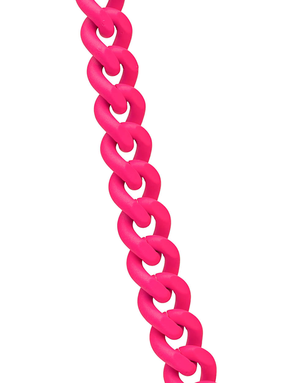 Diamond Embellished Neon Pink Link Necklace